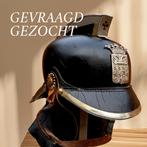 Gezocht | gevraagd, Oude brandweerhelm - brandweer helm, Verzamelen, Ophalen of Verzenden, Nederland, Helm of Baret