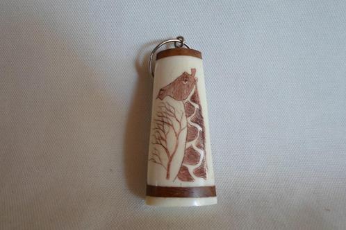 Sleutelhanger Been Hout Afrika Giraf, Verzamelen, Sleutelhangers, Zo goed als nieuw, Dier of Natuur, Ophalen of Verzenden