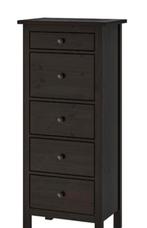 Ikea Hemnes ladekast hoog model zwart zgan, Huis en Inrichting, Kasten | Ladekasten, Ophalen, 5 laden of meer, Zo goed als nieuw