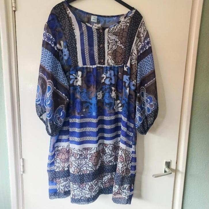 bloesje maat 50 M&S, Kleding | Dames, Grote Maten, Gedragen, Blouse of Tuniek, Blauw, Ophalen of Verzenden