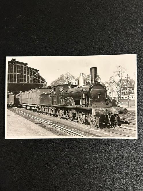 Fotokaart stoomlocomotief NS 1608, Verzamelen, Spoorwegen en Tramwegen, Gebruikt, Trein, Kaart of Prent, Ophalen of Verzenden