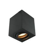 Opbouwspot vierkant Rebel GU10 LED zwart, Nieuw, Plafondspot of Wandspot, Led, Ophalen of Verzenden