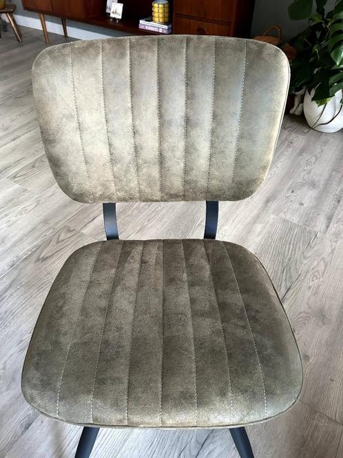 4 eetkamerstoelen model Brim van Leenbakker, Huis en Inrichting, Stoelen, Gebruikt, Vier, Metaal, Stof, Ophalen