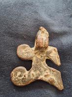 Antiek Brons Vogel Hanger - Middeleeuwen bodemvondst amulet, Ophalen of Verzenden, Brons