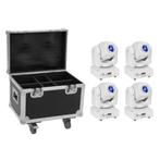 EUROLITE Set 4x LED TMH-S60 Moving-Head-Spot + Flightcase Wi, Ophalen of Verzenden, Nieuw, Licht, Kleur