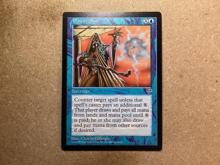 1x Power Sink (Excellent), Hobby en Vrije tijd, Verzamelkaartspellen | Magic the Gathering, Zo goed als nieuw, Losse kaart, Ophalen of Verzenden
