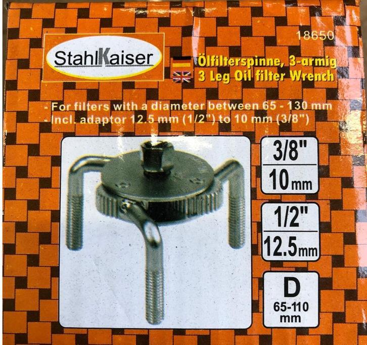 Oliefilter klem 3 poot - Nieuw, Auto diversen, Overige Auto diversen, Ophalen of Verzenden