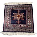 Perzisch Buchara mini vloerkleed roze 60x63cm vintage tapijt, 50 tot 100 cm, Ophalen of Verzenden, Oosters, Zo goed als nieuw