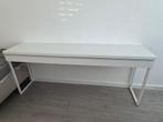 Wit bureau met lades ikea, Huis en Inrichting, Bureaus, Ophalen of Verzenden, In hoogte verstelbaar, Zo goed als nieuw, Bureau