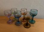 Zes vintage borrelglaasjes, Verzamelen, Glas en Borrelglaasjes, Ophalen of Verzenden, Zo goed als nieuw, Borrel- of Shotglas