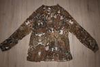 Bruine Voile Longsleeve Miss Etam (L), Bruin, Maat 42/44 (L), Ophalen of Verzenden, Lange mouw