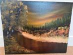 Herfst Schilderij - Olieverf 40x50 cm, Antiek en Kunst, Ophalen