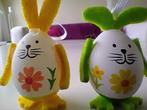 2 paashaasjes in geel en groen voor paastak, Ophalen of Verzenden, Zo goed als nieuw