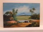 Schilderij landschap, Antiek en Kunst, Kunst | Schilderijen | Klassiek, Ophalen of Verzenden