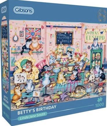 Gibsons - Betty's Birthday - 1000 stukjes, Hobby en Vrije tijd, Denksport en Puzzels, Nieuw, Legpuzzel, 500 t/m 1500 stukjes, Ophalen of Verzenden