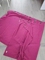 Gordijn magenta roze linnen, Huis en Inrichting, Stoffering | Gordijnen en Lamellen, Overige kleuren, 100 tot 150 cm, Nieuw, Ophalen of Verzenden