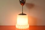 Retro vintage glazen opaline lamp / hanglamp - Bloem, Antiek en Kunst, Antiek | Lampen, Ophalen of Verzenden