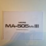 Micro seiki MA 505 MK III Manuel, Ophalen, Zo goed als nieuw, Platenspeler-onderdeel, Overige merken