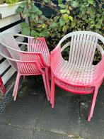 Gratis | 4 tuinstoelen, Ophalen, Gebruikt, Kunststof