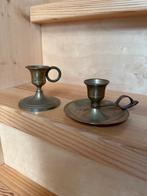 2 messing/ koperen kandelaars/ blakers, Ophalen of Verzenden, Koper of Brons