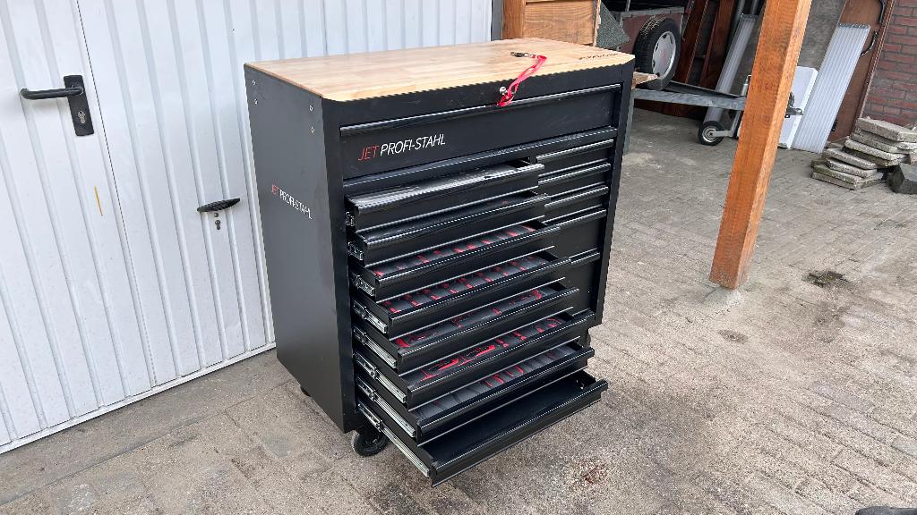 Gereedschapwagen | Jet Profi-Stahl JPS-14, Doe-het-zelf en Verbouw, Gereedschapskisten, Nieuw, Gevuld, Ophalen