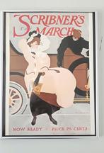 ingelijst art nouveau jugendstil reclameposter, Rechthoekig Staand, Met lijst, Ophalen of Verzenden, Zo goed als nieuw