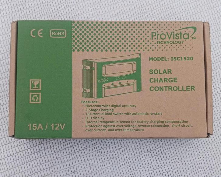 ProVista ISC1520 Solar Laadregelaar 15A/12V, Hobby en Vrije tijd, Elektronica-componenten, Nieuw, Ophalen of Verzenden