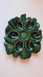 Groene keramische eierdopjes houder - Vintage W. GERMANY, 10 cm of meer, Overige materialen, Gebruikt, Ophalen of Verzenden