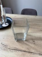 Glazen vaas vierkant, Ophalen, Gebruikt, Overige kleuren, Glas