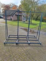 Glasbok / Platenstelling 250x125x215 cm met heftruckkokers, Ophalen of Verzenden