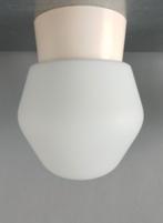 Vintage plafondlamp, mat opaalglas, Ophalen of Verzenden