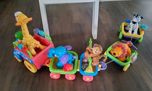 Fisher Price dierentrein, L120 cm, met geluid, losse  wagons, Kinderen en Baby's, Speelgoed | Vtech, Zo goed als nieuw, 6 maanden tot 2 jaar