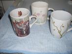 3 verschillende grote mokken, Ophalen, Zo goed als nieuw, Overige stijlen, Kop(pen) en/of Schotel(s)