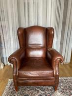 Mooie Vintage Fauteuil - Bruin Leer!, Huis en Inrichting, Fauteuils, Ophalen, Gebruikt, Minder dan 75 cm, Leer