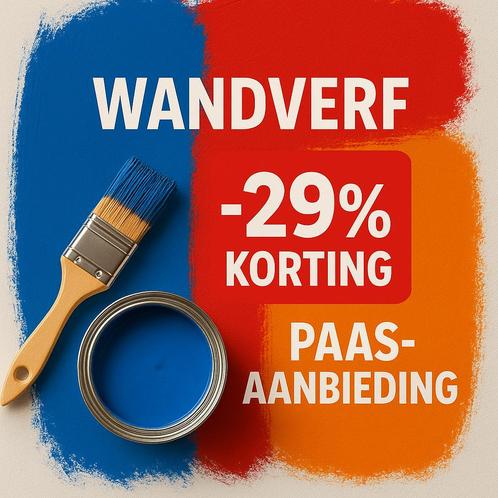 Muurverf wandverf PAASBIEDING super kwaliteit, Doe-het-zelf en Verbouw, Verf, Beits en Lak, Nieuw, Verf, Minder dan 5 liter, Overige kleuren