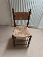 Oude rieten stoel - decoratief en weinig gebruikt, Huis en Inrichting, Stoelen, Ophalen, Bruin, Hout, Eén