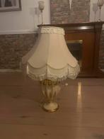 Grote vintage lamp met stoffen kap, Ophalen, Gebruikt, Stof, Minder dan 100 cm