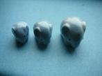 3 grijze stenen olifantjes (3, 2,5 en 2 cm.), Ophalen of Verzenden, Zo goed als nieuw, Dier