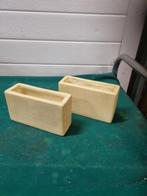 bloembakjes geel klein, Tuin en Terras, Bloempotten, Ophalen of Verzenden, 'T Olde Gre-j, Info@toldegrej.nl, Endepoelstraat 20f Didam