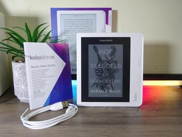 KOBO Libra 2 e-reader, 32GB, wit, in doosje, als nieuw beschikbaar voor biedingen