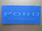 1973 FORD Full Size modellen Owner's Manual, Engels, Ophalen of Verzenden