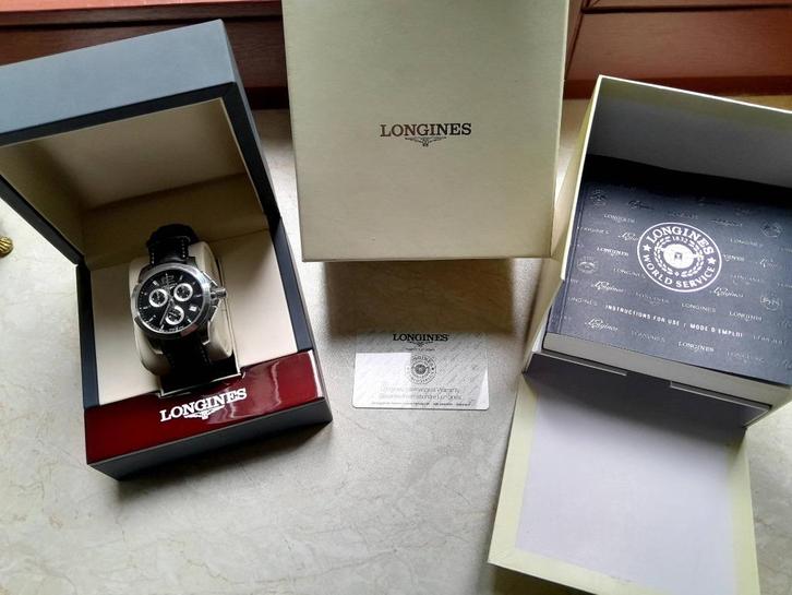 Longines Hydroconquest Chronograph Quartz Fullset, Sieraden, Tassen en Uiterlijk, Horloges | Heren, Zo goed als nieuw, Polshorloge