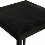 Set van 2 mangohouten pilaren met zwart metalen frame, Ophalen of Verzenden, Zo goed als nieuw