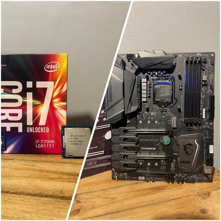 Intel i7 7700k + Moederbord Deal | Bijna nieuw | In doos, Computers en Software, Desktop Pc's, Zo goed als nieuw, 3 tot 4 Ghz