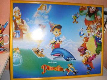 kinder poster ingelijst Pinokkio Pinocchio Japie Krekel 5€ beschikbaar voor biedingen
