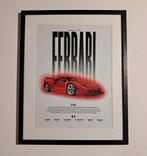 Ingelijste Ferrari F40 Poster - 40x50cm, Antiek en Kunst, Ophalen of Verzenden