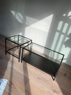 VITTSJÖ Bijzettafel, set van 2, 90x50 cm (IKEA), Glas, Ophalen of Verzenden