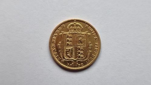 1892 Half Sovereign Victoria -Goud- Jubilee Head Shield Back, Postzegels en Munten, Munten | Europa | Niet-Euromunten, Losse munt