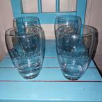 Chocomel glazen helder glas 4 stuks, Huis en Inrichting, Ophalen, Glas of Glazen, Overige stijlen, Glas