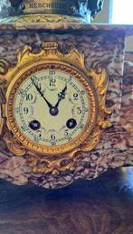 Mooi antiek klokkenstel, pendule set met signatuur., Antiek en Kunst, Antiek | Klokken, Ophalen